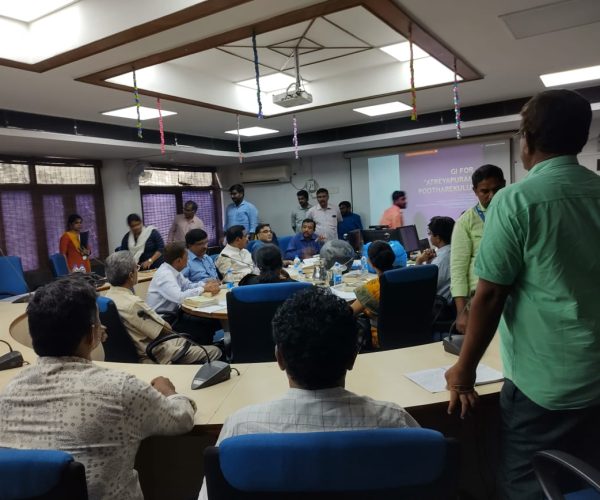 Representing Atreyapuram Pootharekulu for the GI tag at the IP Office in Chennai.